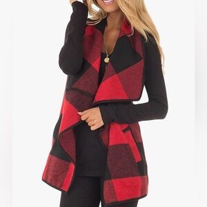 YACUN Women Plaid Vest